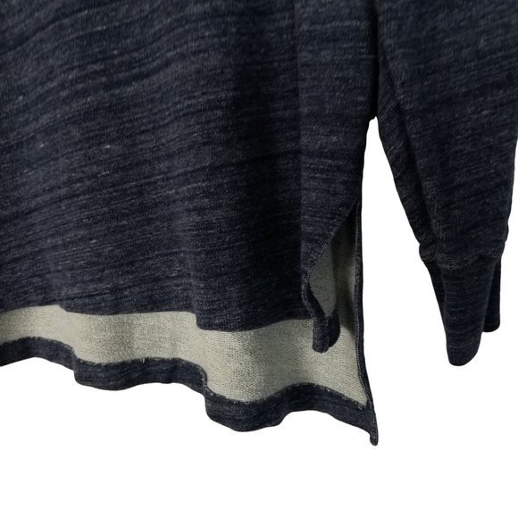 J.CREW Black Label V-neck Sweatshirt Top Split Sides Long Sleeves Women's size M - Picture 4 of 4